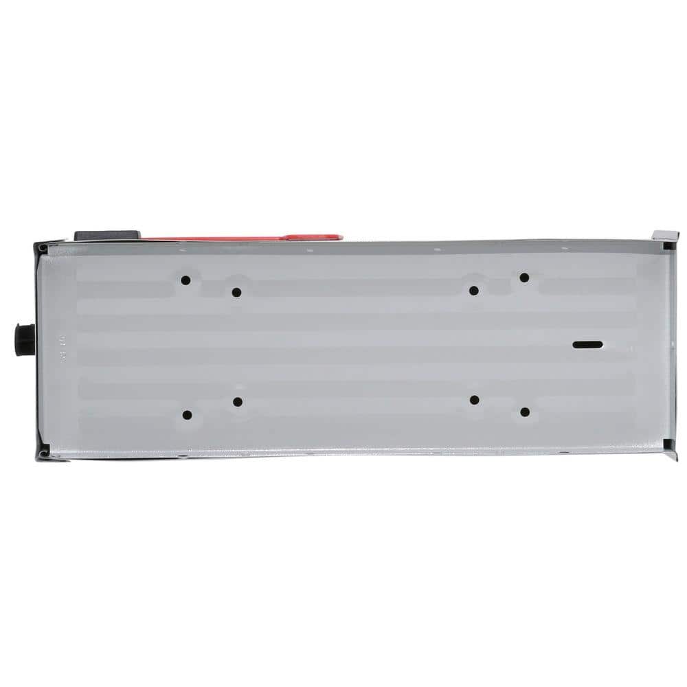 Grayson Medium Gray Steel Post-Mount Mailbox