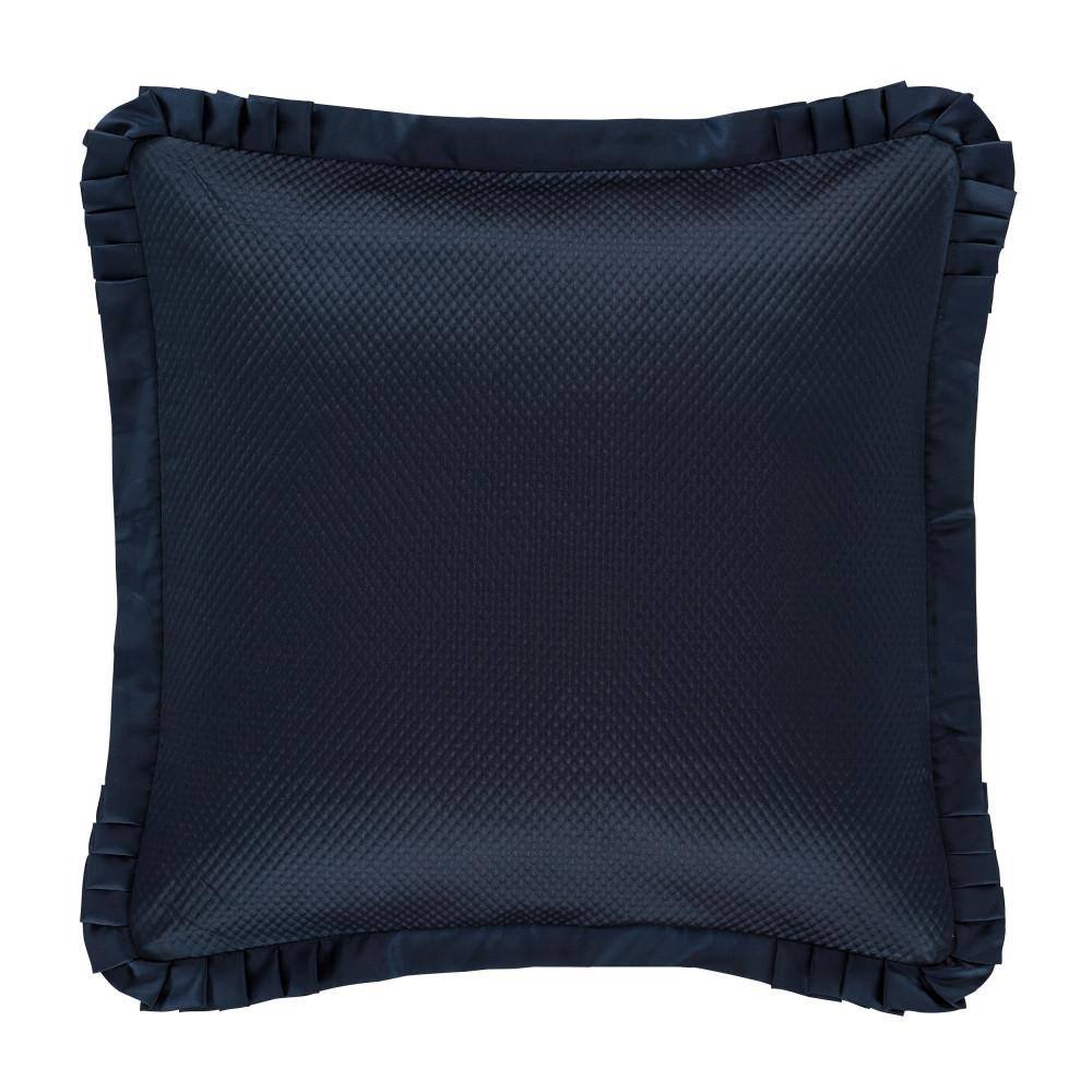 Navy and Gold Woven Polyester Euro Sham with Zipper Closure