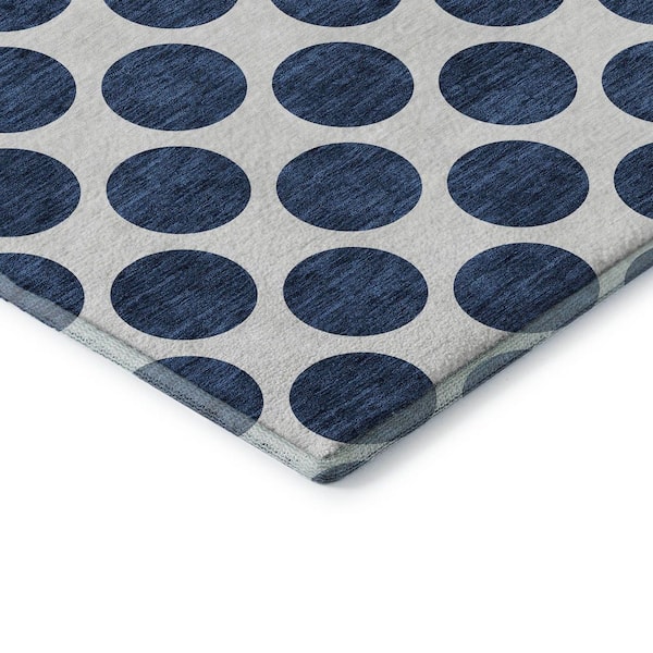 Mayfield Premium Machine Washable Abstract AMF980 Navy 10 ft. x 14 ft. Area Rug