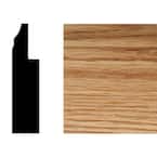 3/4 in. x 3 in. x 8 ft. Red Oak Wood Wainscot Baseboard Moulding