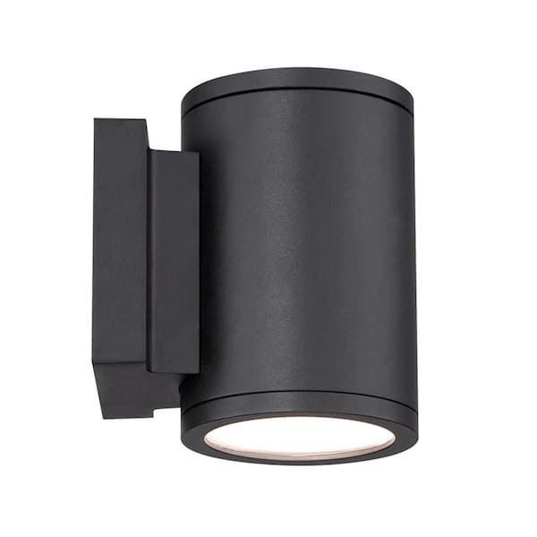 WAC Lighting Tube 2-Light Black ENERGY STAR LED Indoor or Outdoor Wall Cylinder Light