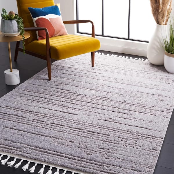 Marrakesh Gray/Light Gray Doormat 3 ft. x 5 ft. Abstract Striped Area Rug