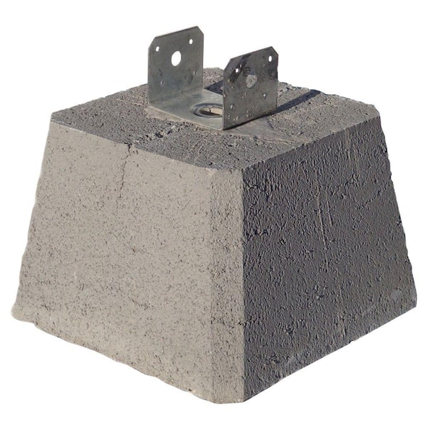 Unbranded 11 in. x 11-1/2 in. x 11-1/2 in. Concrete Pier Block with Metal Bracket