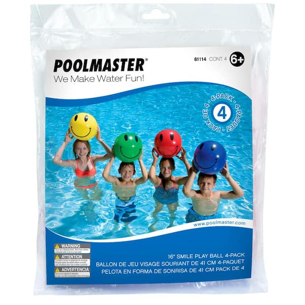 Poolmaster (price/pack of 4)Smile Beach Balls, 16