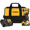 DEWALT ATOMIC 20V MAX Lithium-Ion Cordless 1/4 in. Brushless Impact Driver Kit, 5 Ah Battery, Charger, and Bag DCF850P1