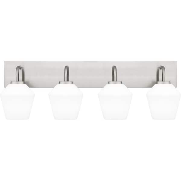 Quoizel Nielson 29.25 in. 4 Light Brushed Nickel Vanity Light