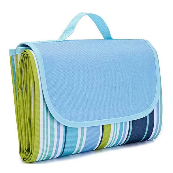 Picnic Blanket Beach Mat for Indoor Outdoor, Beach, Travel, Camping, Hiking, Park Grass, Handy Mat Tote