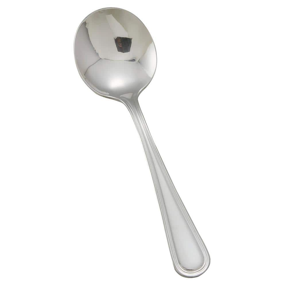 Winco Shangri-La 18/8 Stainless Steel Extra Heavyweight Bouillon Spoon Flatware Single Pieces