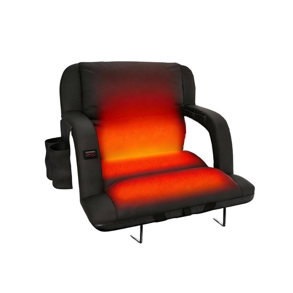 Heated Stadium Seat with Back Support-6-Position Recline, Flip-Up Armrests, Waterproof Fabric & 3.8-in Thick price history on PriceWatchPro