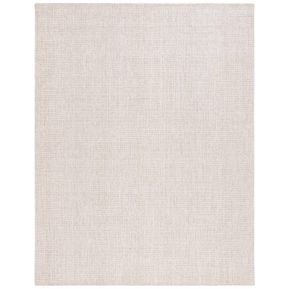 SAFAVIEH Martha Stewart Ivory/Gray 9 ft. x 12 ft. Muted Marle Solid ...
