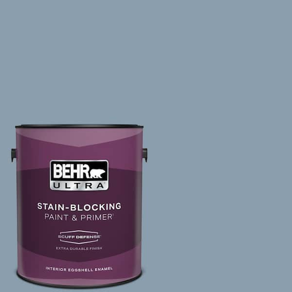 BEHR ULTRA 1 gal. #BNC-08 Sonata Blue Extra Durable Eggshell Enamel Interior Paint & Primer