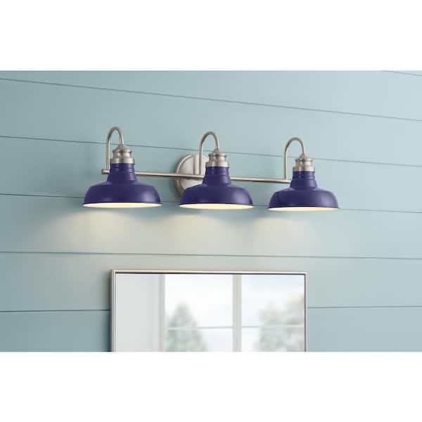 Blue bathroom deals light fixtures