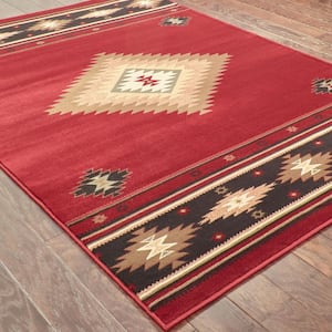 Catskill Red 5 ft. x 8 ft. Area Rug