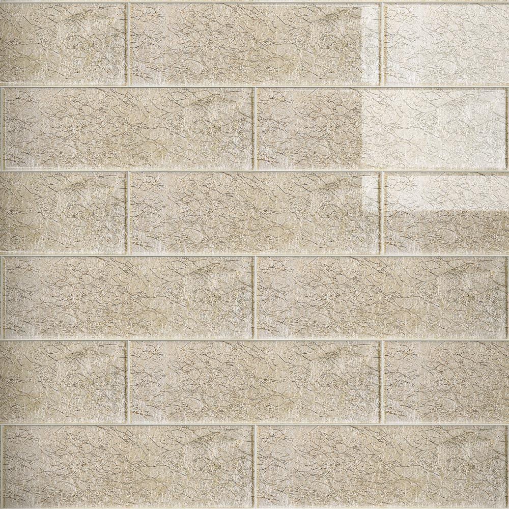 Crystile Galaxy Gold 12 in. x 4 in. Subway Glossy Glass Mosaic Tile Sample price history on PriceWatchPro