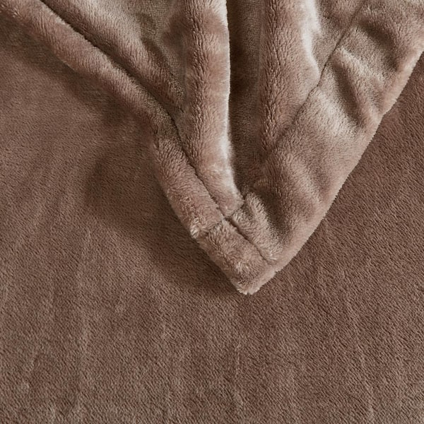 84 in. x 90 in. Heated Plush Mink Queen Blanket