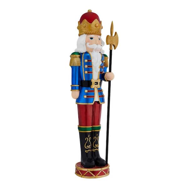 Christmas Blow Mold Tabletop Nutcracker Soldier 11 inches Light Up