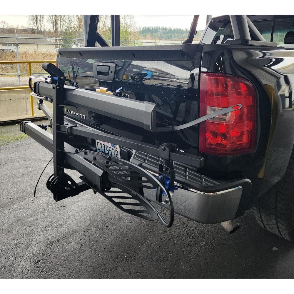 Black Steel Folding Hitch Mount 2-Bike Rack