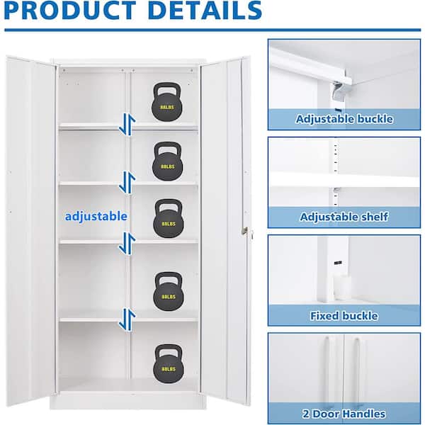 Global Medicine Cabinet with Pull-Out Shelf 18W x 8D x 27H, White