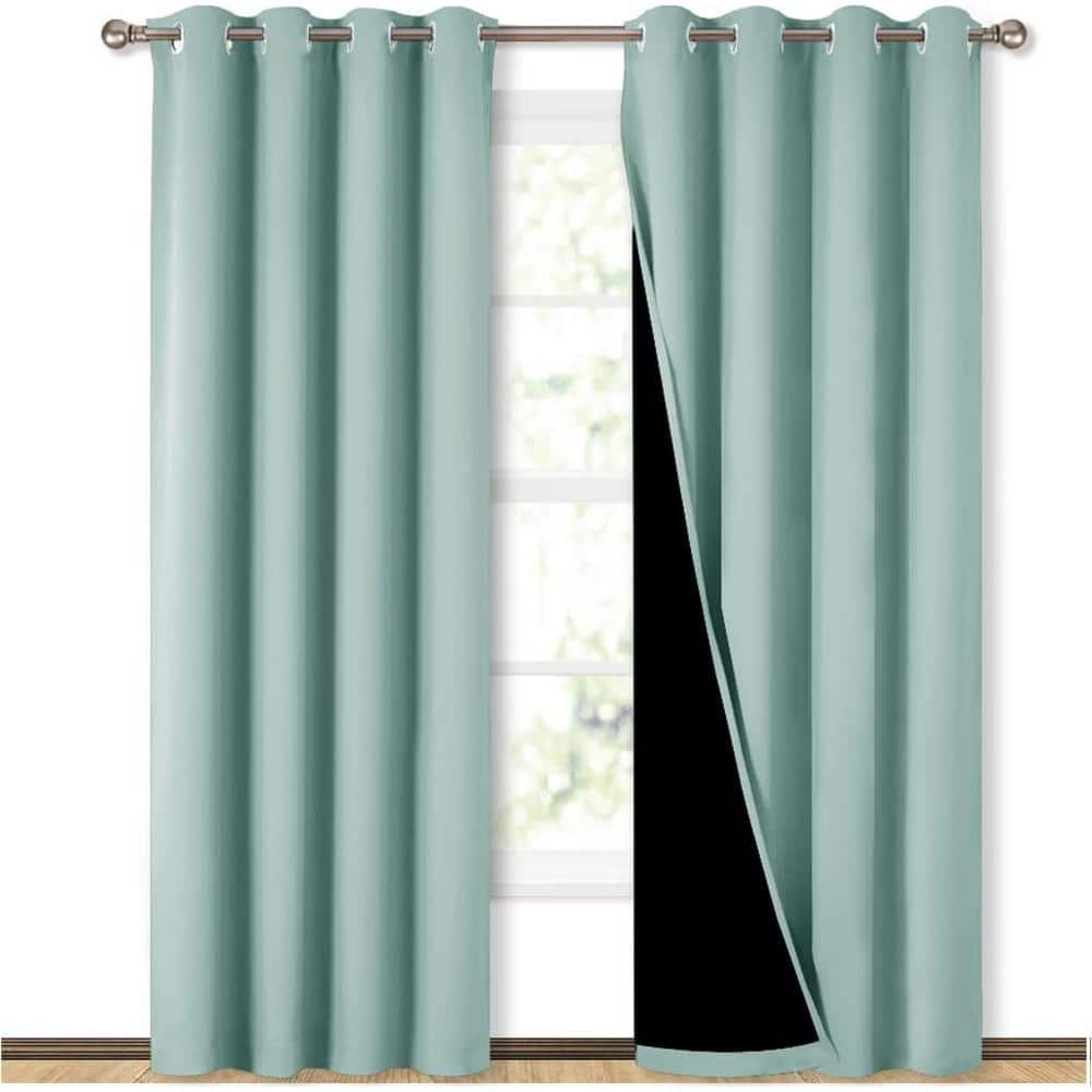 Bristol White Textured Blackout Grommet Curtain Panel, 84, Sold by at Home