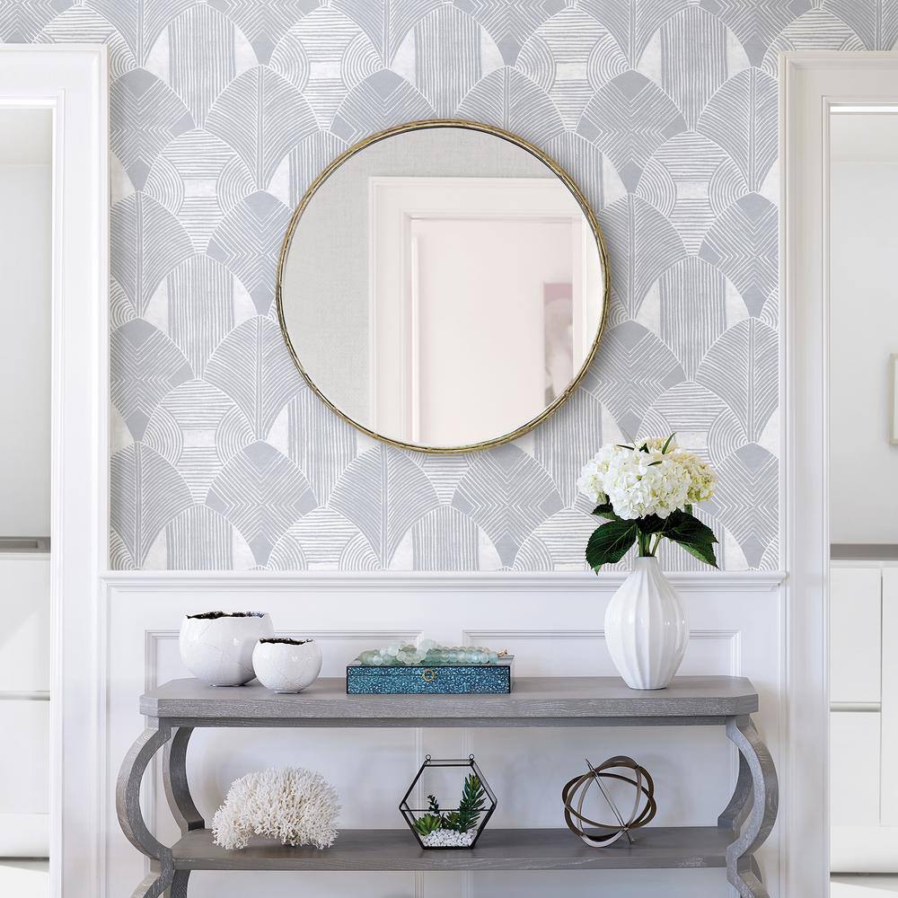 Westport Pewter Geometric Non-Woven Wallpaper