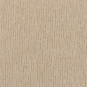 Smooth Summer Creamy Coconut Beige 37 oz. Polyester Pattern Installed Carpet