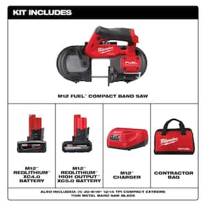 M12 FUEL 12-Volt Lithium-Ion Cordless Compact Band Saw XC Kit with XC High Output 5.0 Ah Battery