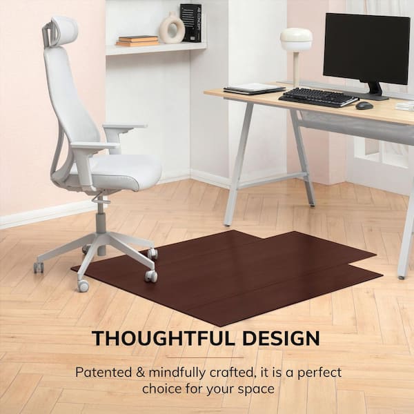 Anji Mountain Plush Dark Brown Mahogany 47 in. x 51 in. Bamboo Tri