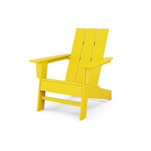 Grant Park Lemon Modern Plastic Patio Outdoor Adirondack Chair