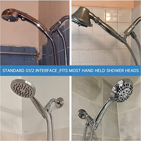 Dyiom All Metal Shower Head Holder with Hose Solid Brass Adjustable Shower  Arm Mount 74 in. Flexible Stainless Steel Hose B09L62BRCD - The Home Depot