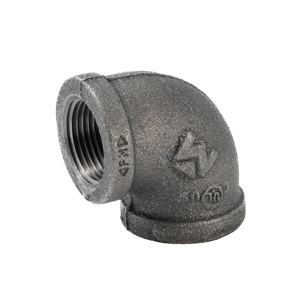 3/4 in. Black Malleable Iron 90 Degree FPT x FPT Elbow Fitting