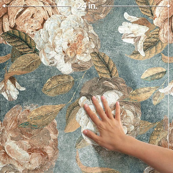 Merola Tile Parete Fiori Green 23-1/2 in. x 47 in. Porcelain Floor