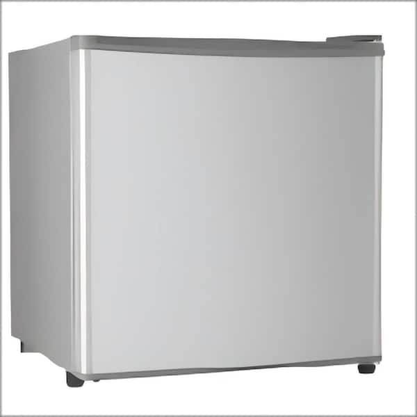 17.52 in. 1.4 cu. ft. Mini Refrigerator in Silver with Compact Freezer