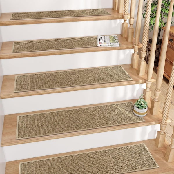 Unbranded 8 in. x 30 in. Chenille Stair Tread Cover (Set of 15)