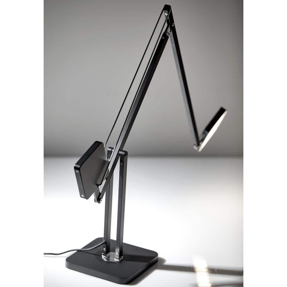 Matte Black Adjustable LED Desk Lamp with Touch Control