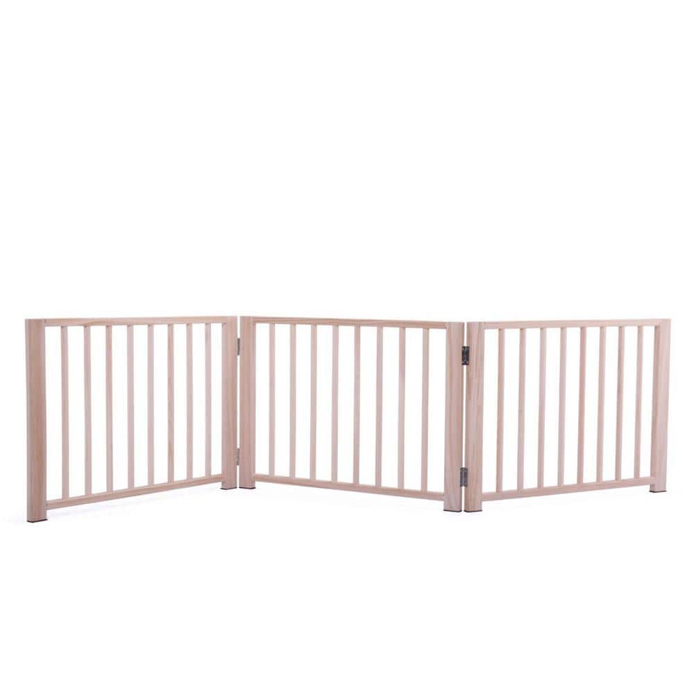 Tidoin 17.4 in. 3Panels Wood Dog Pens Pet Fence FenceYD002 The