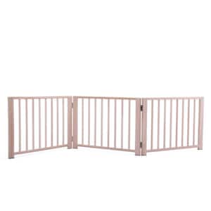17.4 in. 3-Panels Wood Dog Pens Pet Fence