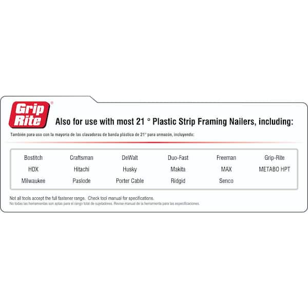 3 in. x 0.131 in. Plastic 4M Vinyl-Coated Steel Smooth Shank Framing Nail  (4,000 Per Box)