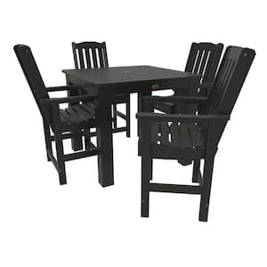 Springville 5-Pieces Square Recycled Plastic Outdoor Counter Dining Set