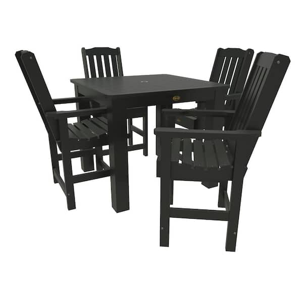 Unbranded Springville 5-Pieces Square Recycled Plastic Outdoor Counter Dining Set