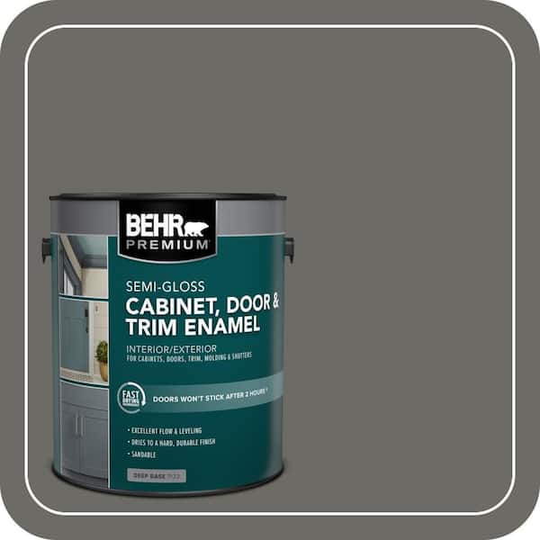 1 gal. #PPU18-18 Mined Coal Semi-Gloss Enamel Interior/Exterior Cabinet, Door & Trim Paint