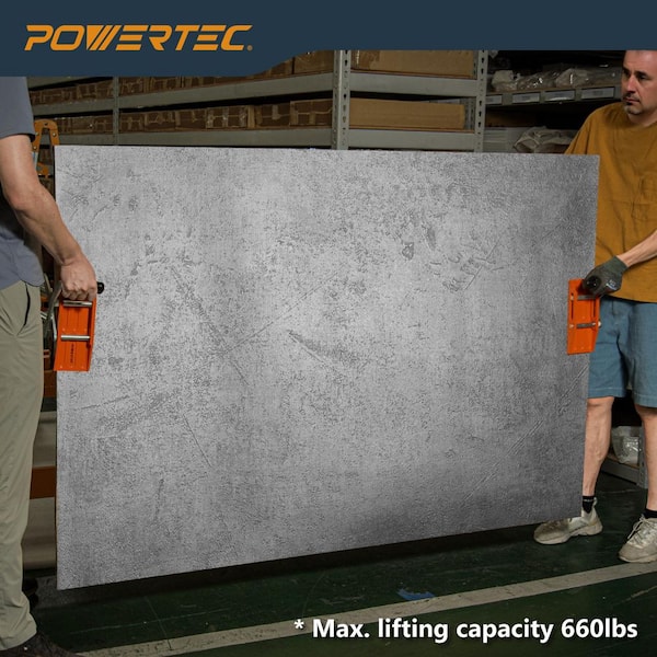 Double Handed Stone Carrying Clamps, Heavy Duty Panel Carriers Double Handed Lifting Tool, Max Open 2-3/8 in. (2-Pack)