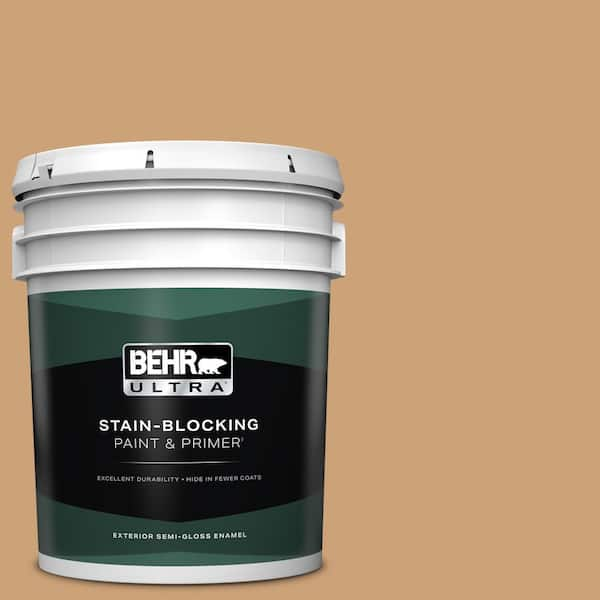 BEHR ULTRA 5 gal. #PPU4-16 Kenya Semi-Gloss Enamel Exterior Paint & Primer