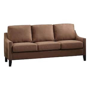Zapata (Jr) 31 in. W With Slope Arm Linen Rectangle Sofa Color Brown