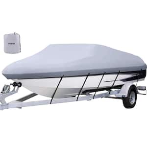 Waterproof Boat Cover 14 ft. to 16 ft. Trailerable Boat v Hull Cover Up to 90 In. For Heavy-Duty 6 Moor Boat