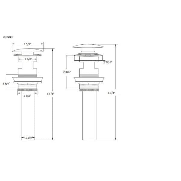 Oil Rubbed Bronze Pop-Up Drain with Overflow