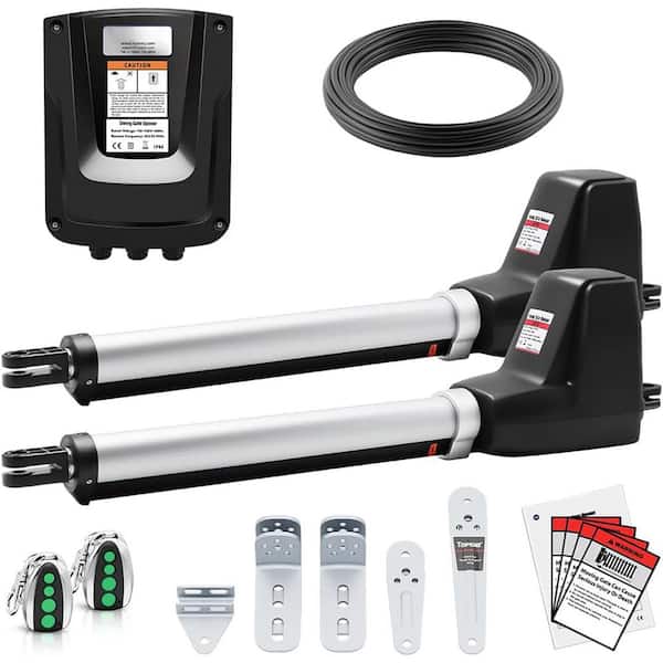 Unbranded Dual Swing Gate Opener Medium Duty Automatic Gate Motor for Double Swing Gates Up to 18 ft. per Arm Electric Driveway