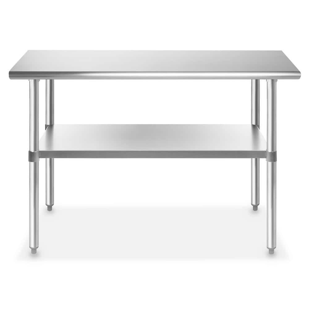 Heavy-Duty Stainless Steel Commercial Prep Table with Undershelf