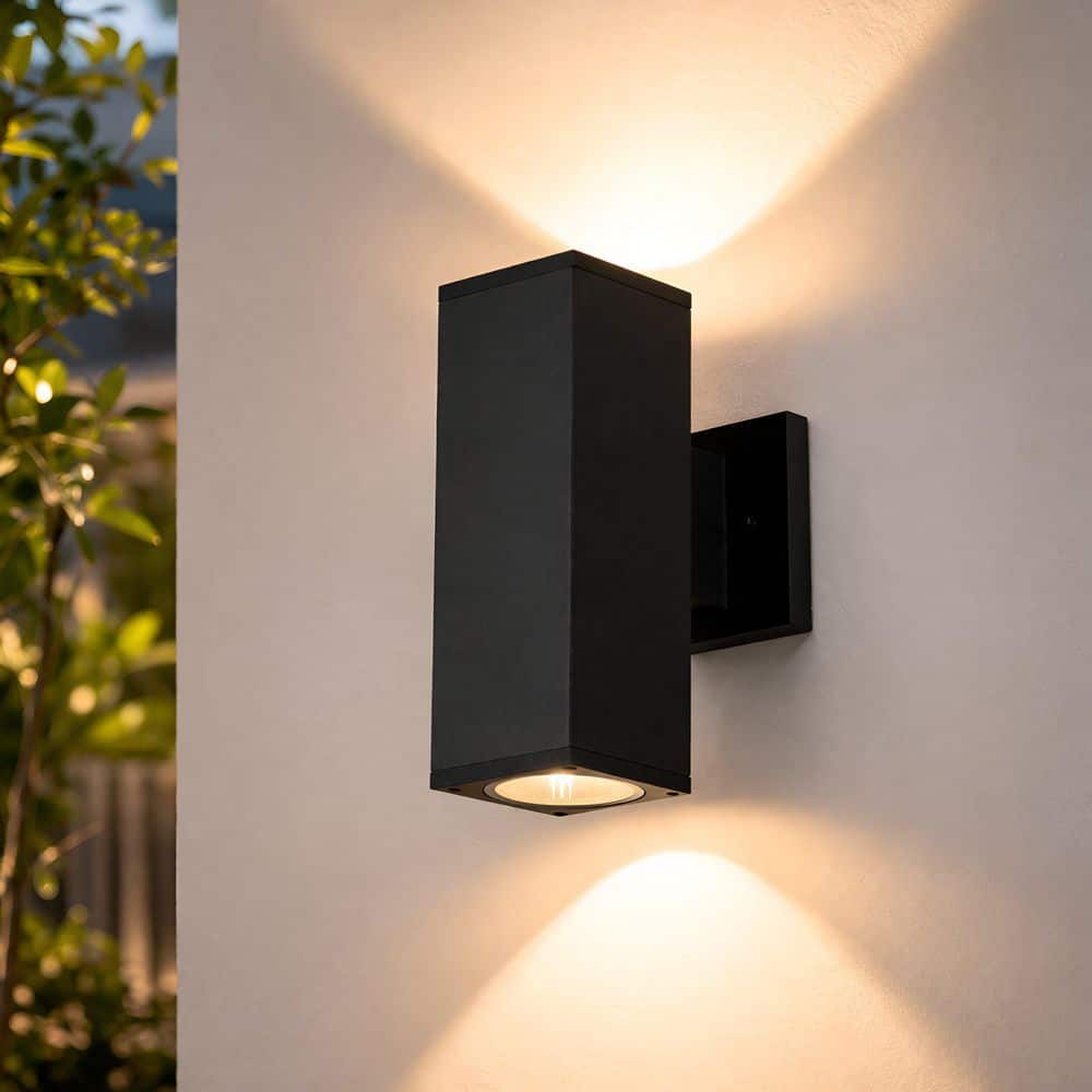 C Cattleya 10.25 in. 2-Light Matte Black Die-Cast Aluminum
