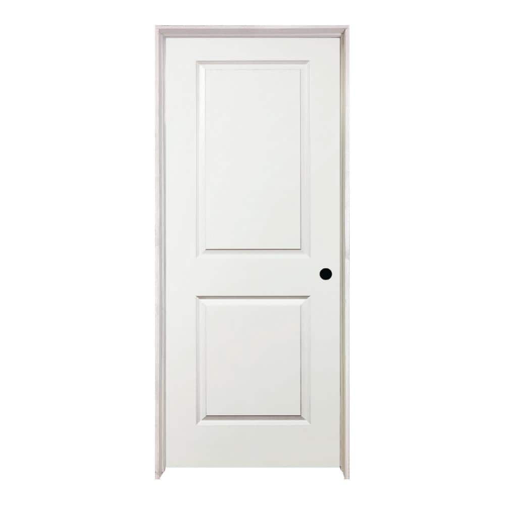 Steves & Sons 36 in. x 80 in. 2-Panel Square Top Left Hand White