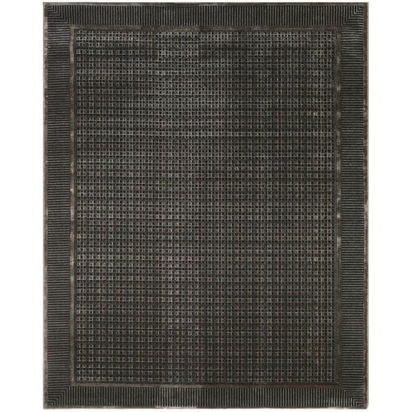 Nordic Black Taupe 10 ft. x 14 ft. Geometric Contemporary Area Rug
